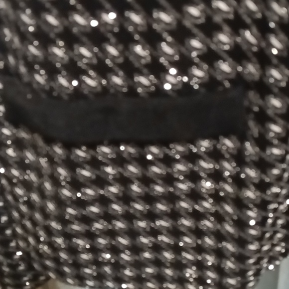 FINAL PRICE NWOT XSCAPE black/white silver 2-pc pattern designed jacket set - Picture 10 of 13